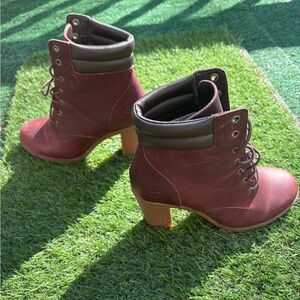 Timberland Tillston Women's Burgundy Full Grain Heeled Boots